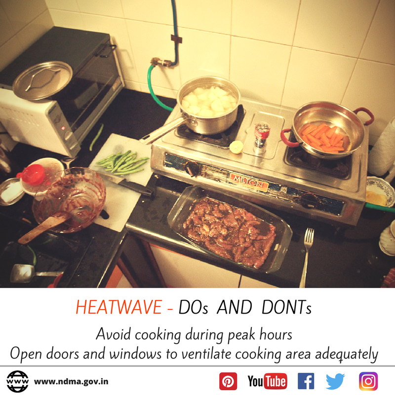 Avoid cooking during peak hours. Open doors and windows to ventilate cooking area adequately